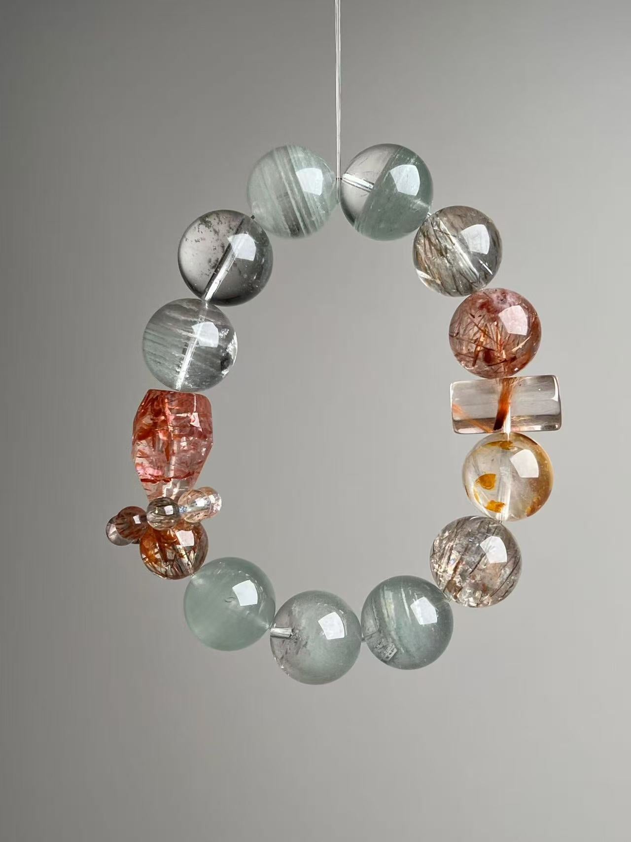 天然千層グリーンファントム、ブラックスーパーセブン、イエローインクルージョン、ブラックスーパーセブンランナー、満天星グリーンファントム、ラビットヘア